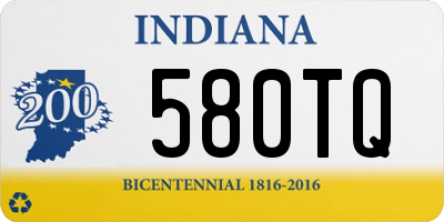 IN license plate 580TQ