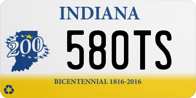 IN license plate 580TS