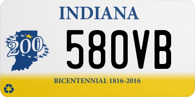 IN license plate 580VB