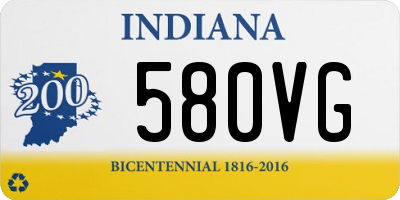 IN license plate 580VG