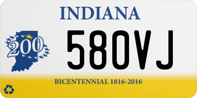 IN license plate 580VJ