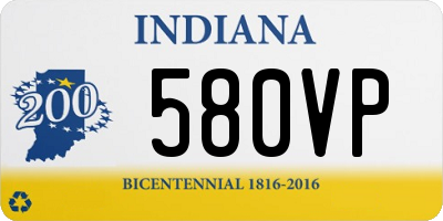 IN license plate 580VP