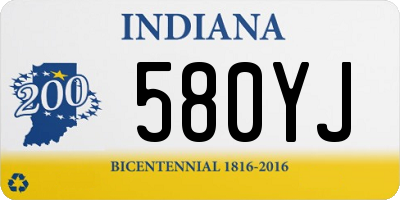 IN license plate 580YJ