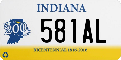 IN license plate 581AL