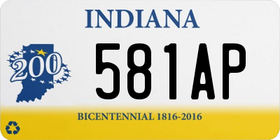 IN license plate 581AP