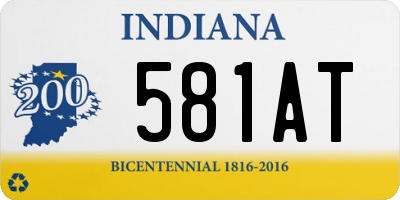 IN license plate 581AT