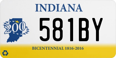 IN license plate 581BY