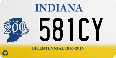 IN license plate 581CY