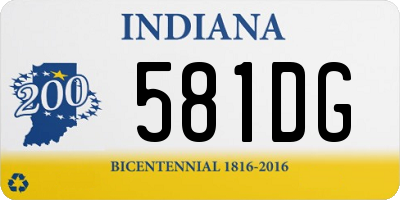 IN license plate 581DG