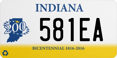 IN license plate 581EA