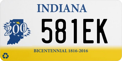 IN license plate 581EK