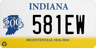 IN license plate 581EW