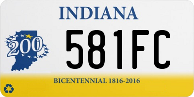 IN license plate 581FC