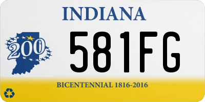 IN license plate 581FG