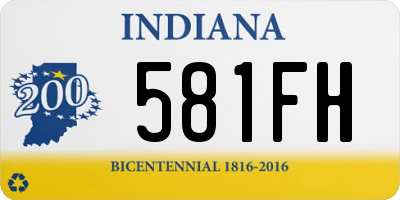 IN license plate 581FH