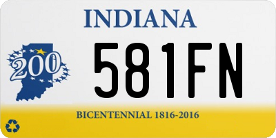 IN license plate 581FN