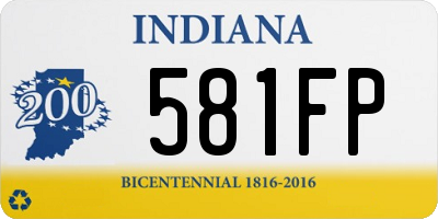 IN license plate 581FP