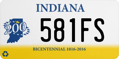 IN license plate 581FS