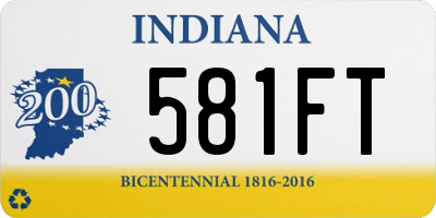 IN license plate 581FT