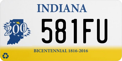 IN license plate 581FU