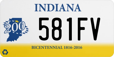 IN license plate 581FV