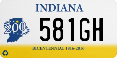 IN license plate 581GH