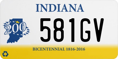 IN license plate 581GV