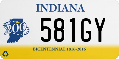 IN license plate 581GY