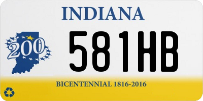 IN license plate 581HB