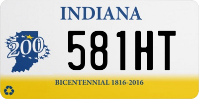 IN license plate 581HT