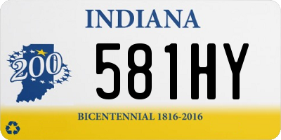 IN license plate 581HY