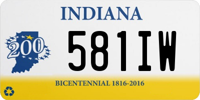 IN license plate 581IW