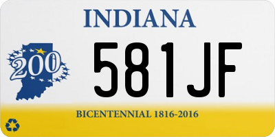 IN license plate 581JF