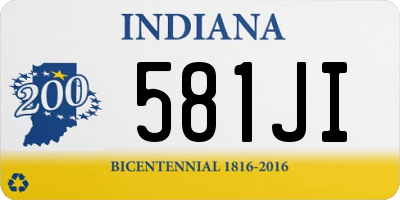 IN license plate 581JI