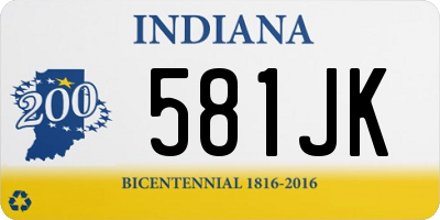 IN license plate 581JK