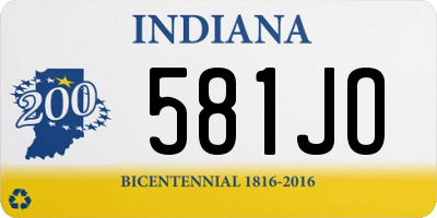 IN license plate 581JO