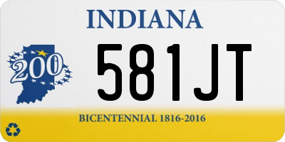 IN license plate 581JT