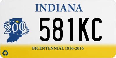 IN license plate 581KC