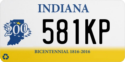 IN license plate 581KP