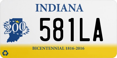 IN license plate 581LA