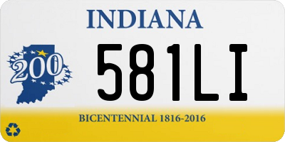 IN license plate 581LI