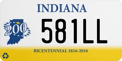 IN license plate 581LL