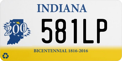 IN license plate 581LP