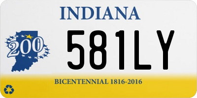 IN license plate 581LY