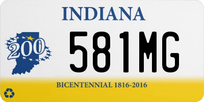 IN license plate 581MG