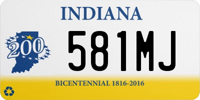 IN license plate 581MJ