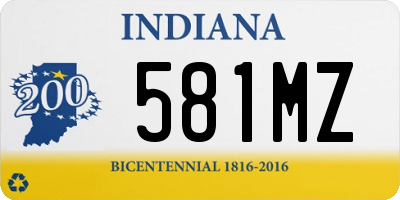 IN license plate 581MZ