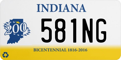 IN license plate 581NG