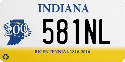 IN license plate 581NL