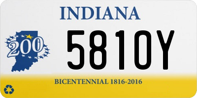 IN license plate 581OY